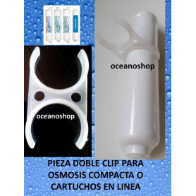 Clip doble para osmosis compacta o en linea Clip doble para osmosis compacta o en linea