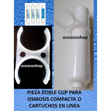 Clip doble para osmosis compacta o en linea