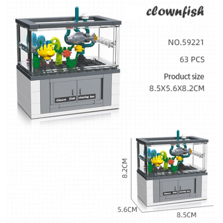 Juguete bloques kit mini acuario tipo lego