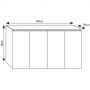 Mesa acuario 200x50x75cm para 600L blanco M200B