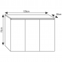 Mesa acuario 120x50x75cm para 300L blanco M12050B