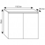 Mesa acuario 119,7x39,7x75cm para 240L negro  120x40x75cm