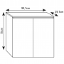 Mesa acuario 99,7x39,7x75cm para 200L blanco M100AB