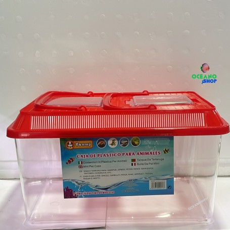 Pecera acuario terrario de plastico 32,2x22,2x16,3 cm