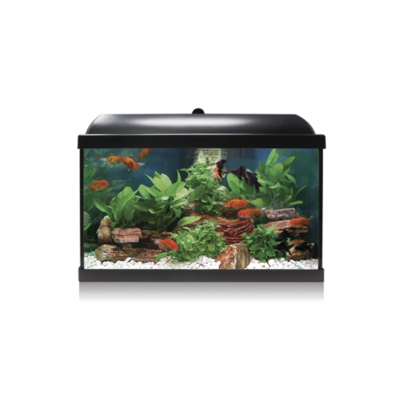 Kit AQUA LED PRO 45 negro – Acuario completo 45 L con filtro y luz LED