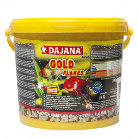 Alimento GOLD en escamas DAJANA 5L para peces de estanque