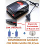 Compresor DOBLE Bomba Aire aireador Oxigenador