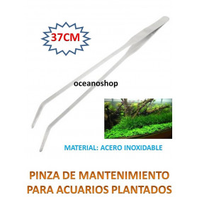 Pinza curva de plantado 37cm de acero inoxidable Pinza curva de plantado 37cm de acero inoxidable