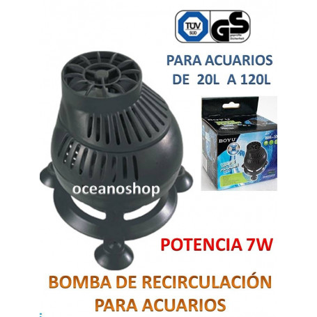BOMBA RECIRCULACION de 7w Vibracion para Acuario, Simulador de Olas