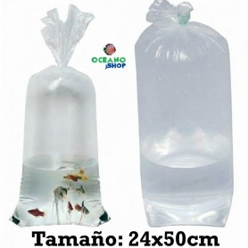 x20 Bolsas Transporte Peces Grandes 24x50 cm