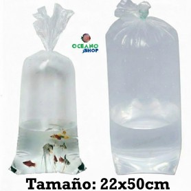 x20 Bolsas Transporte Peces Grandes 22x50 cm