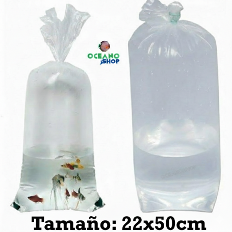 x20 Bolsas Transporte Peces Grandes 22x50 cm