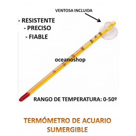 Termometro de acuario Termometro cristal temperatura Acuario Pecera ventosa