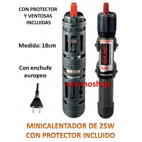 Mini calentador 25w con rejilla protector. Mini calentador 25w con rejilla protector.
