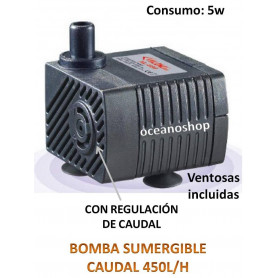 Bomba sumergible de 450l/h 5w Bomba sumergible de 450l/h 5w