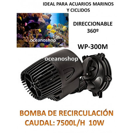 Bomba de circulación 7500l/h generador de olas o corriente en acuario marino