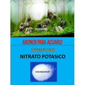 150 gr Nitrato potásico abono para acuario Fuente agua osmosis inversa. 9 litros.