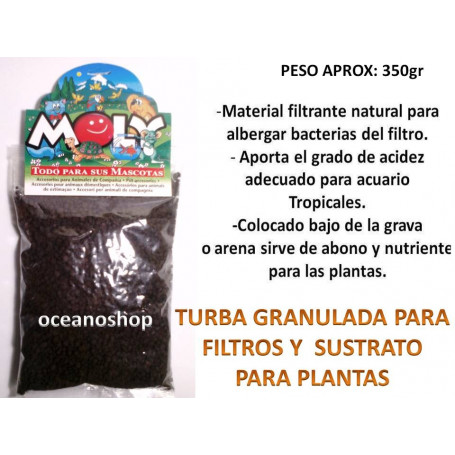 turba granulada aprox: 350gr