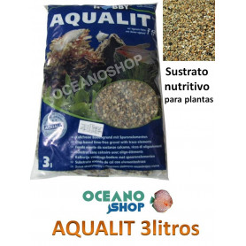 Aqualit 3L SUSTRATO NUTRITIVO GRAVA sustrato natural Aqualit abono especial plantas ACUARIO pecera