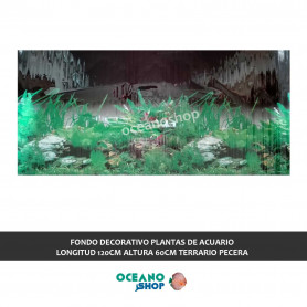 FONDO DECORATIVO PLANTAS de ACUARIO longitud 120cm altura 60cm terrario pecera FONDO DECORATIVO PLANTAS de ACUARIO longitud 120cm altura 60cm terrario pecera