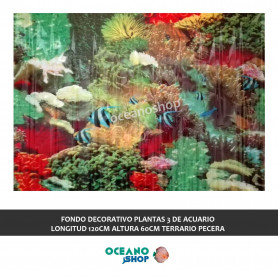 FONDO DECORATIVO de ACUARIO  longitud 120cm altura 60cm terrario pecera FONDO DECORATIVO PLANTAS 3 de ACUARIO  longitud 120cm altura 60cm terrario pecera