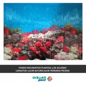 FONDO DECORATIVO de ACUARIO  longitud 120cm altura 60cm terrario pecera FONDO DECORATIVO PLANTAS 4 de ACUARIO  longitud 120cm altura 60cm terrario pecera