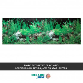 FONDO DECORATIVO de ACUARIO  longitud 60cm altura 30cm plantas 2 D477 FONDO DECORATIVO de ACUARIO  longitud 60cm altura 30cm plantas 2 pecera