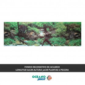 FONDO DECORATIVO de ACUARIO  longitud 60cm altura 30cm plantas pecera FONDO DECORATIVO de ACUARIO  longitud 60cm altura 30cm plantas 6 pecera