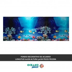 FONDO DECORATIVO de ACUARIO  longitud 60cm altura 30cm peces pecera FONDO DECORATIVO de ACUARIO  longitud 60cm altura 30cm peces pecera