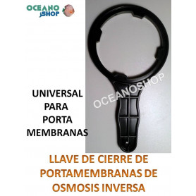 LLAVE de CIERRE UNIVERSAL PARA PORTAMEMBRANAS MEMBRANAS DE OSMOSIS LLAVE de CIERRE PARA FILTROS DE OSMOSIS INVERSA VASOS