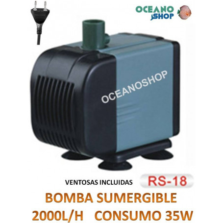 Bomba 2000l/h sumergible barata