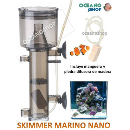SKIMMER para ACUARIO MARINO HASTA 120 LITROS PROTEIN NANO de aireador