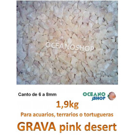 Grava natural PINK DESERT 1,9KG grava acuario barata sustrato plantas pink desert 1,9kg