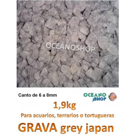 Grava natural GREY JAPAN 1,9KG grava acuario barata sustrato plantas grey japan 1,9kg