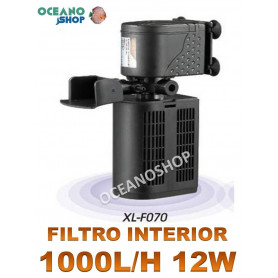 FILTRO Interior 1000L/h para Acuario con FOAMEX, 12W CONSUMOTortuguera, Gambario FILTRO Interior 1000L/h para Acuario con FOAMEX, 12W CONSUMOTortuguera, Gambario
