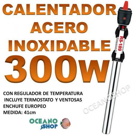  calentador acero inoxidable 300W RS 189 acuario barato