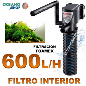 FILTRO Interior 600L/h Acuario con FOAMEX XL-777 filtro interior barato xilong xl 777 acuario 600lh