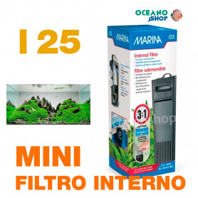 Filtro Interno i25 MARINA 176l/h acuario gambario tortuguera pecera Filtro Interno i25 MARINA