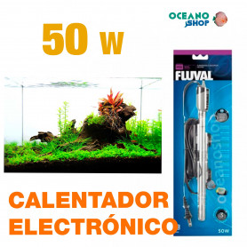Calentador Fluval 50W Calentador Electrónico Sumergible Fluval M - 50W