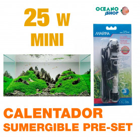 MINI CALENTADOR PRE-SET MARINA 25w MINI CALENTADORES SUMERGIBLE PRE-SET MARINA - 25w