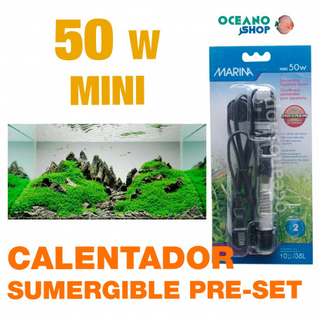 MINI CALENTADORES SUMERGIBLE PRE-SET MARINA - 50w