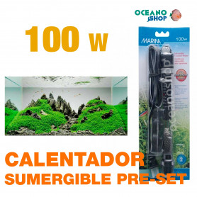 Calentador Sumergible Pre-set Marina 100w  alta calidad acuario gambario pecera Calentador Sumergible Pre-set Marina - 100w