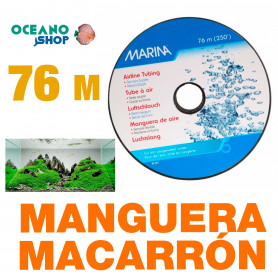 Manguera Macarrón PVC Marina 76m calidad aire Oxigenador CO2 Acuario difusor Manguera Macarrón PVC Marina - 76m