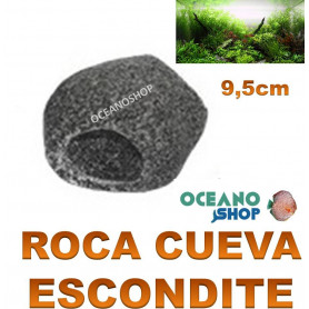 Roca cueva escondite resina 9,5cm roca cueva escondite ica 9,5cm acuario ciclidos