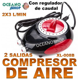 Compresor de aire 2 salidas xl-008b 2x3l/min regulador caudal aireador xilong xl 008b compresor acuario 2x3 lmin