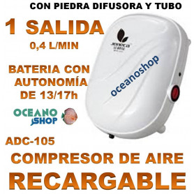 Compresor de aire portátil 1 salida a bateria  JENECA  ADC-105 AIREADOR JENECA BATERIA RECARGABLE ADC 105 1 SALIDA