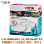 almohadillas filtrantes eheim classic 350 x3 2215 blancas
