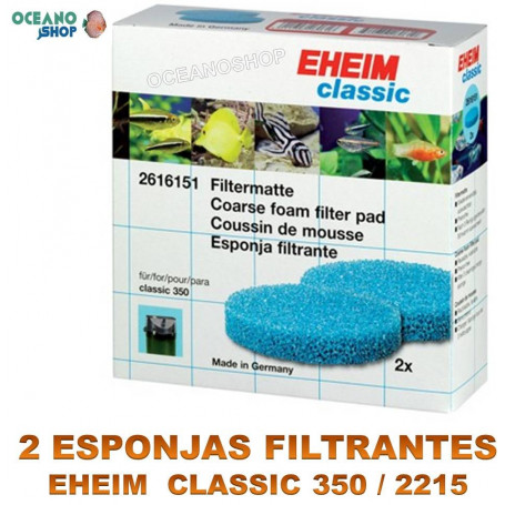 esponja filtrante eheim classic 350 2215 X2 azules