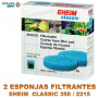 esponja filtrante eheim classic 350 2215 X2 azules