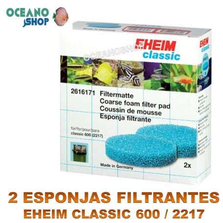 esponja filtrante eheim classic 600 X2 2217 azules